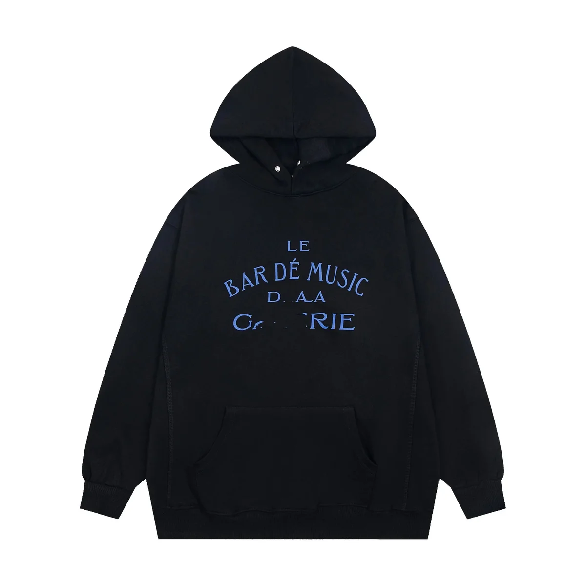 Other Unisex Black 'Le Bar de Music' Hoodie Black - 1