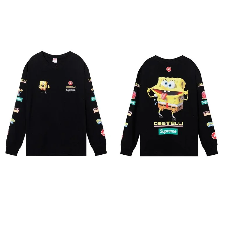 Supreme Supreme SpongeBob Long Sleeve T-Shirt Black Black - 1