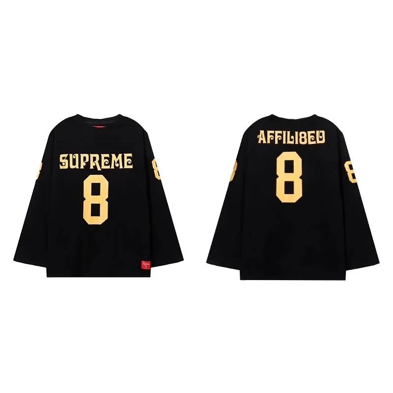 Supreme Supreme Black & Gold Jersey T-Shirt Black - 1