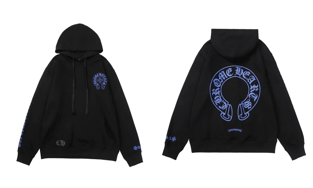 Chrome Hearts Chrome Hearts Black Blue Embroidered Hoodie Black - 1