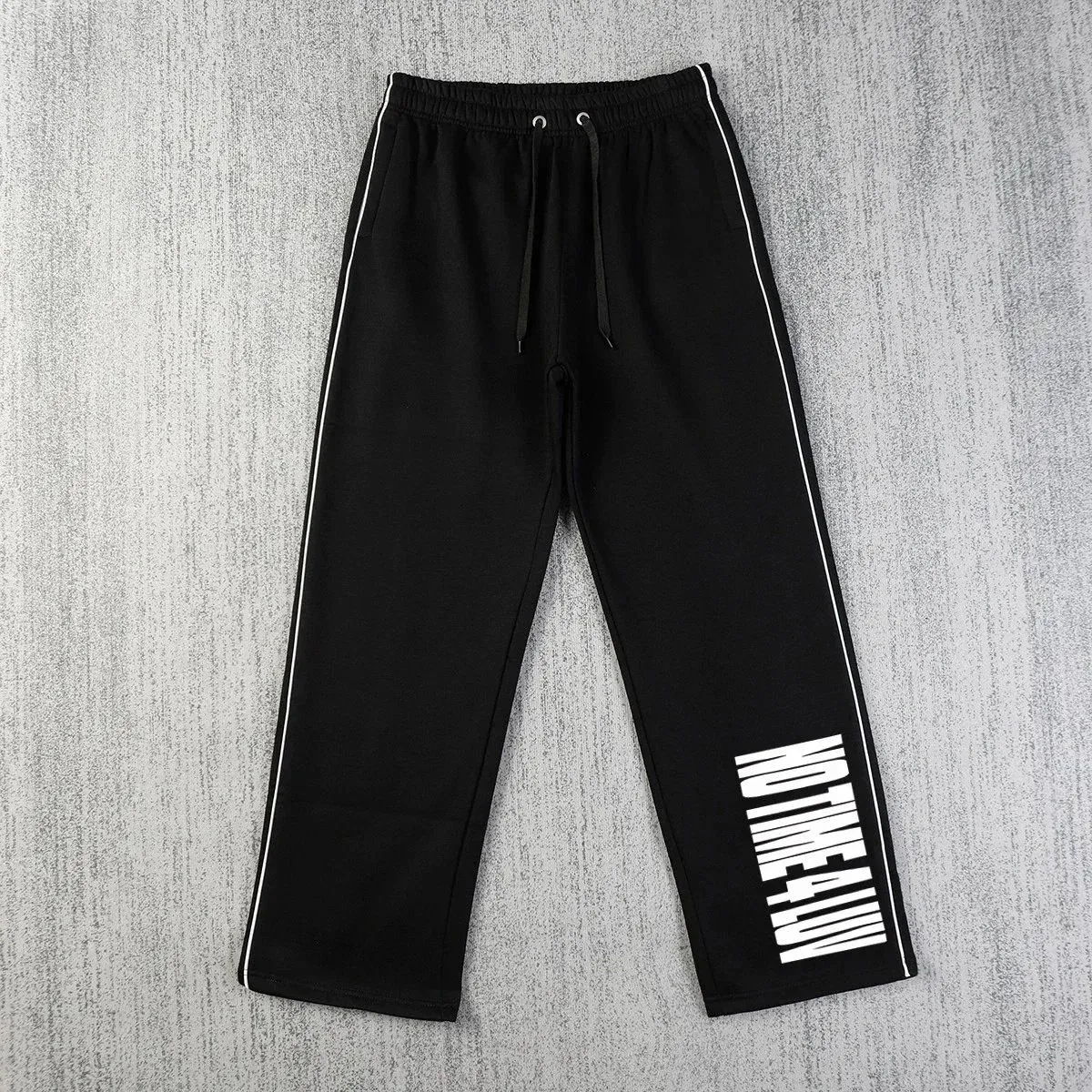 Other Black 'Motion' Track Pants with White Stripe Detail Black - 1