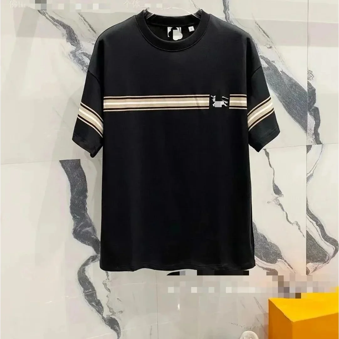 Other Black Striped T-Shirt Casual Top Black - 1