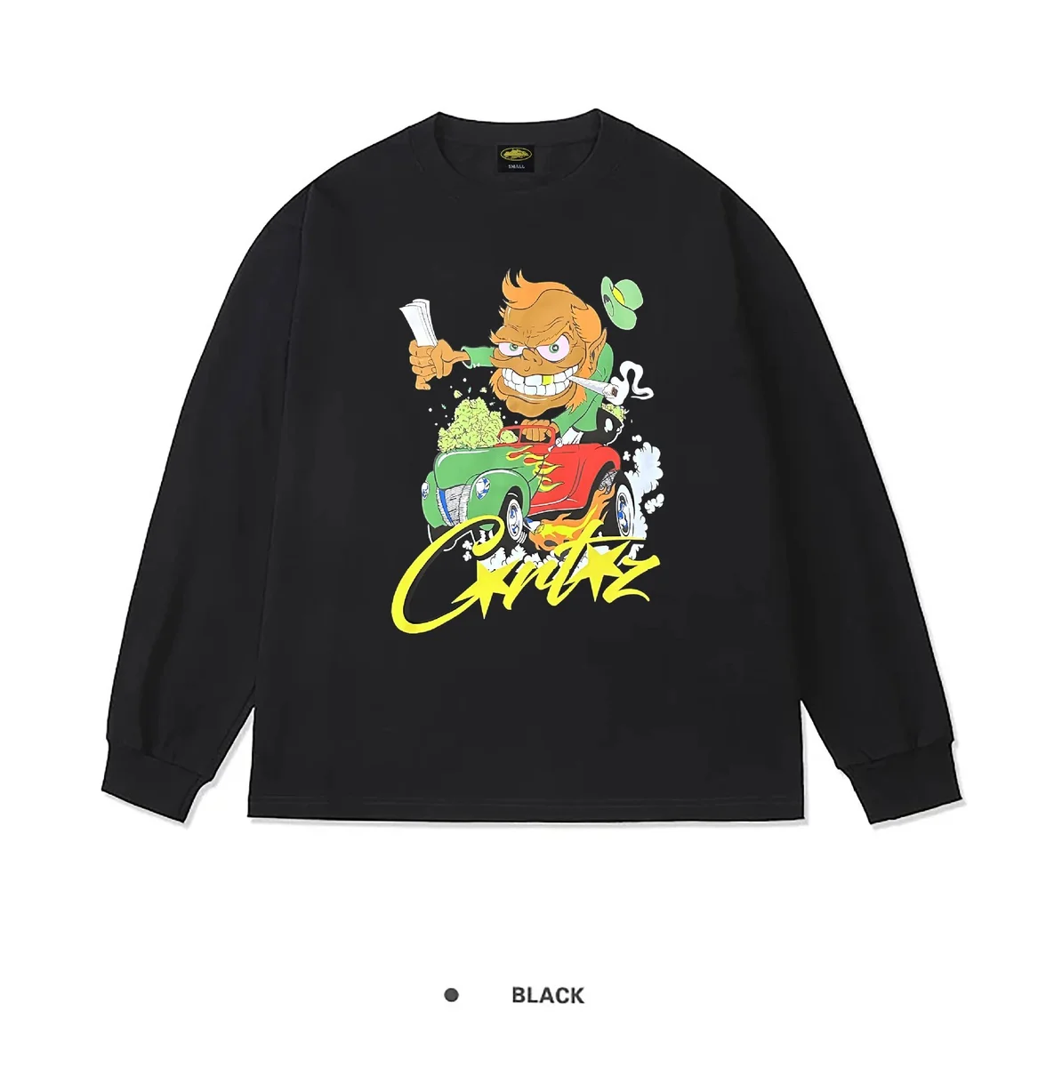 Other Black Graphic Long Sleeve T-Shirt Black - 1