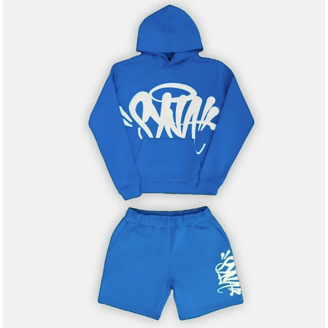 Other Blue Graffiti Print Tracksuit Set Blue - 1