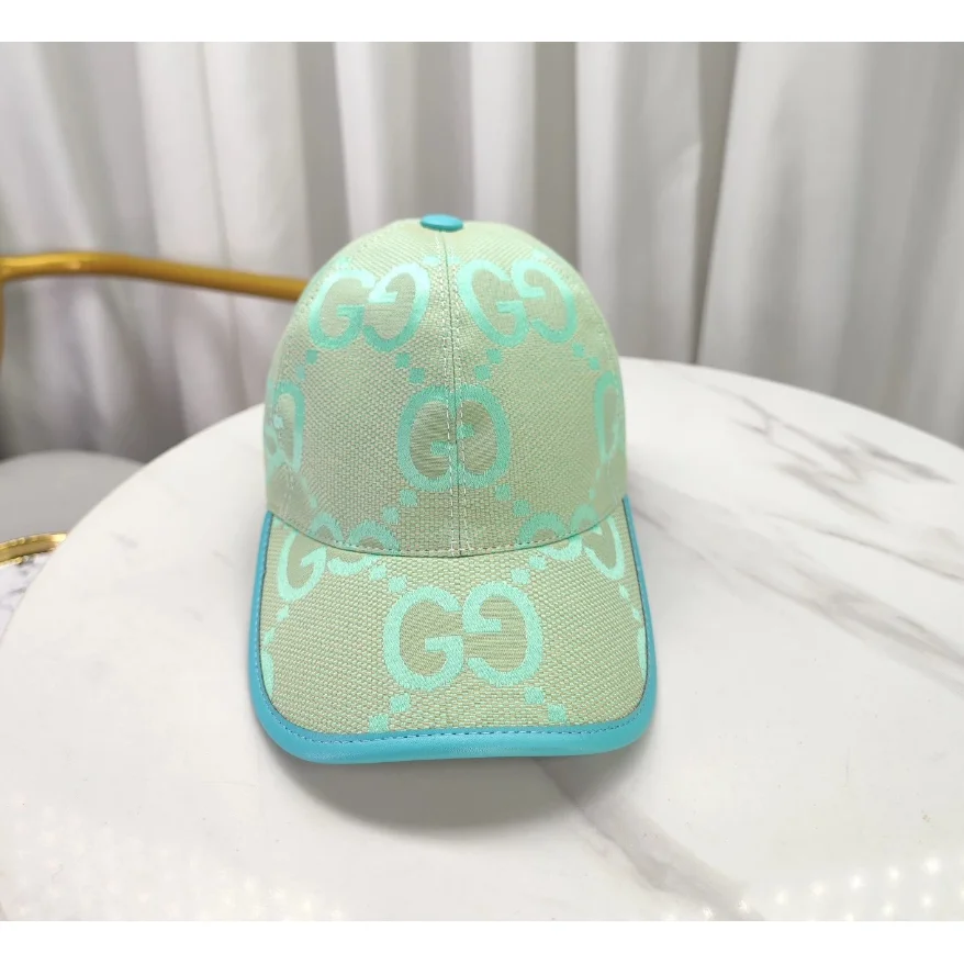 Gucci Gucci GG Monogram Baseball Cap Mint Green Green - 1
