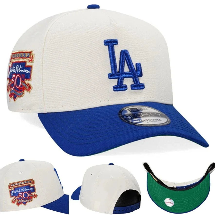 New Era New Era 9FORTY LA Dodgers Cap White/Blue White - 1