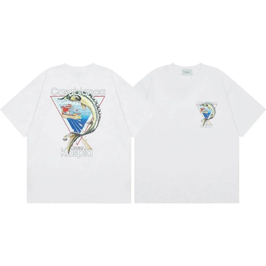 Casablanca Casablanca White Caviar Kaspia T-Shirt White - 1