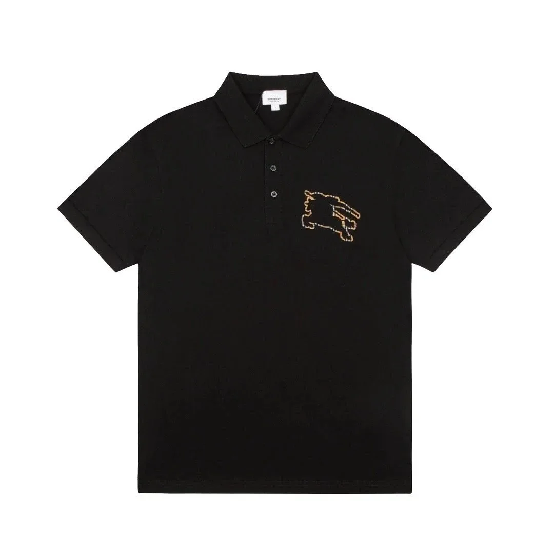 Burberry Burberry Black Polo Shirt with Horse Logo Black - 1