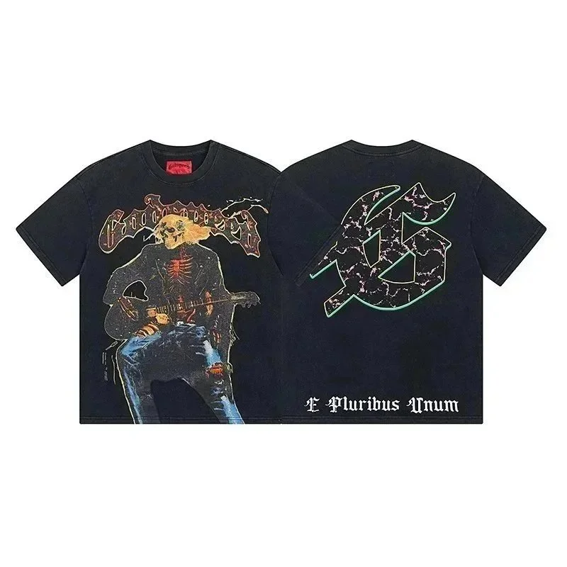 Other Graphic Print T-Shirt Black Solid Black - 1