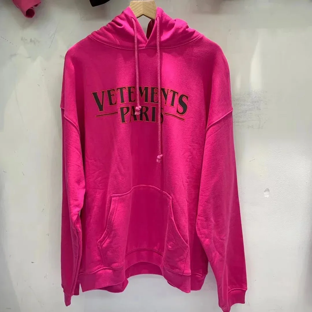Vetements Vetements Pink Vetements Paris Hoodie Pink - 1