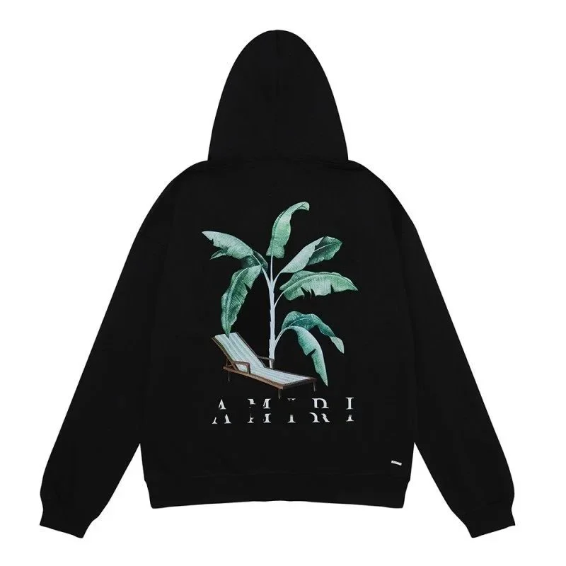 Amiri Amiri Black Banana Leaf Hoodie Black - 1