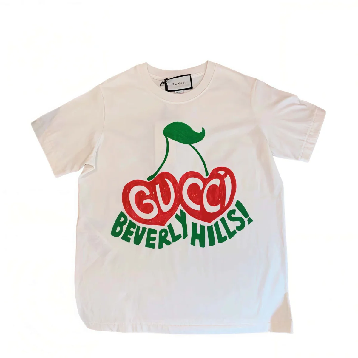 Gucci Gucci White Cherry Print T-Shirt White - 1