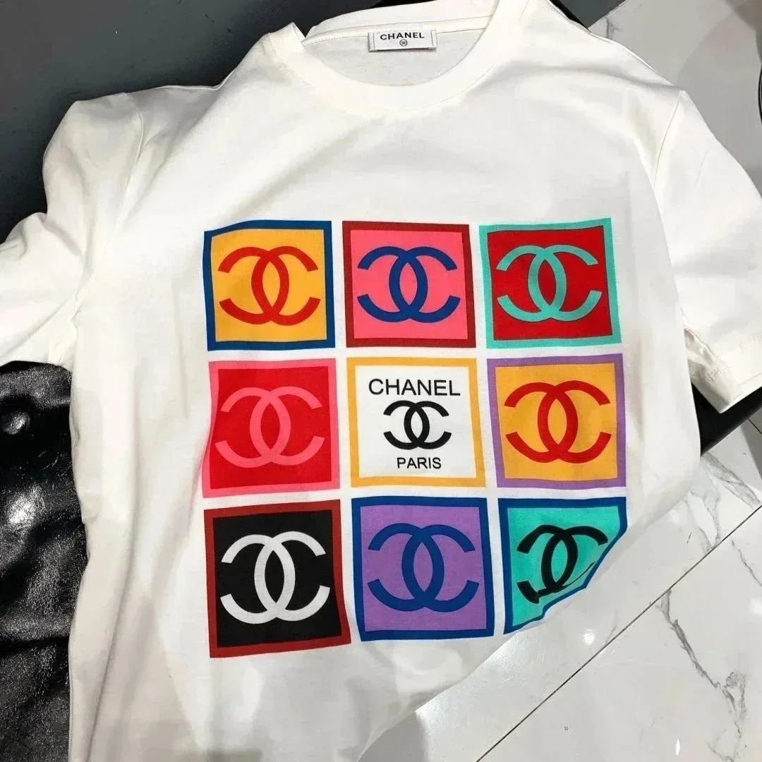 Chanel Chanel White CC Grid T-Shirt White