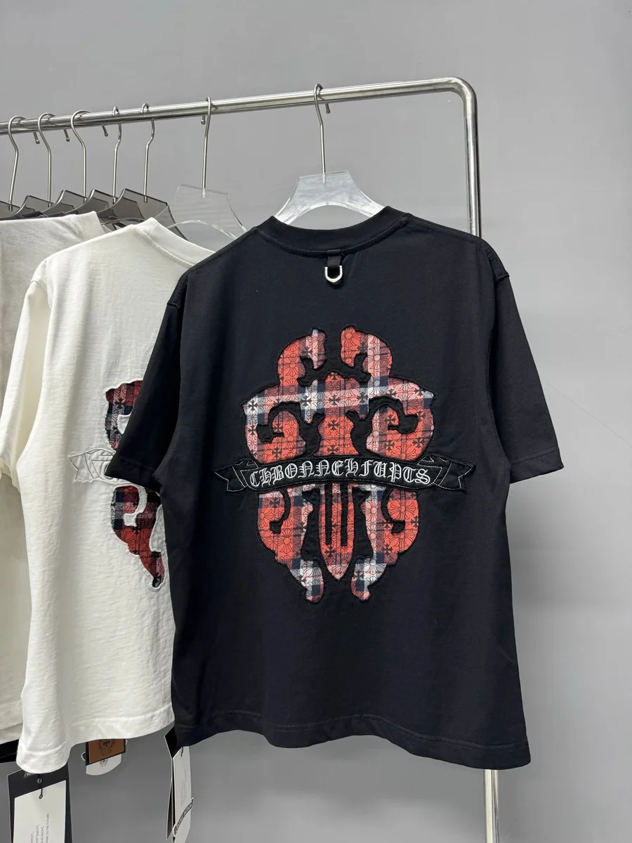 Chrome Hearts Chrome Hearts Black Floral Appliqué T-Shirt Black - 1