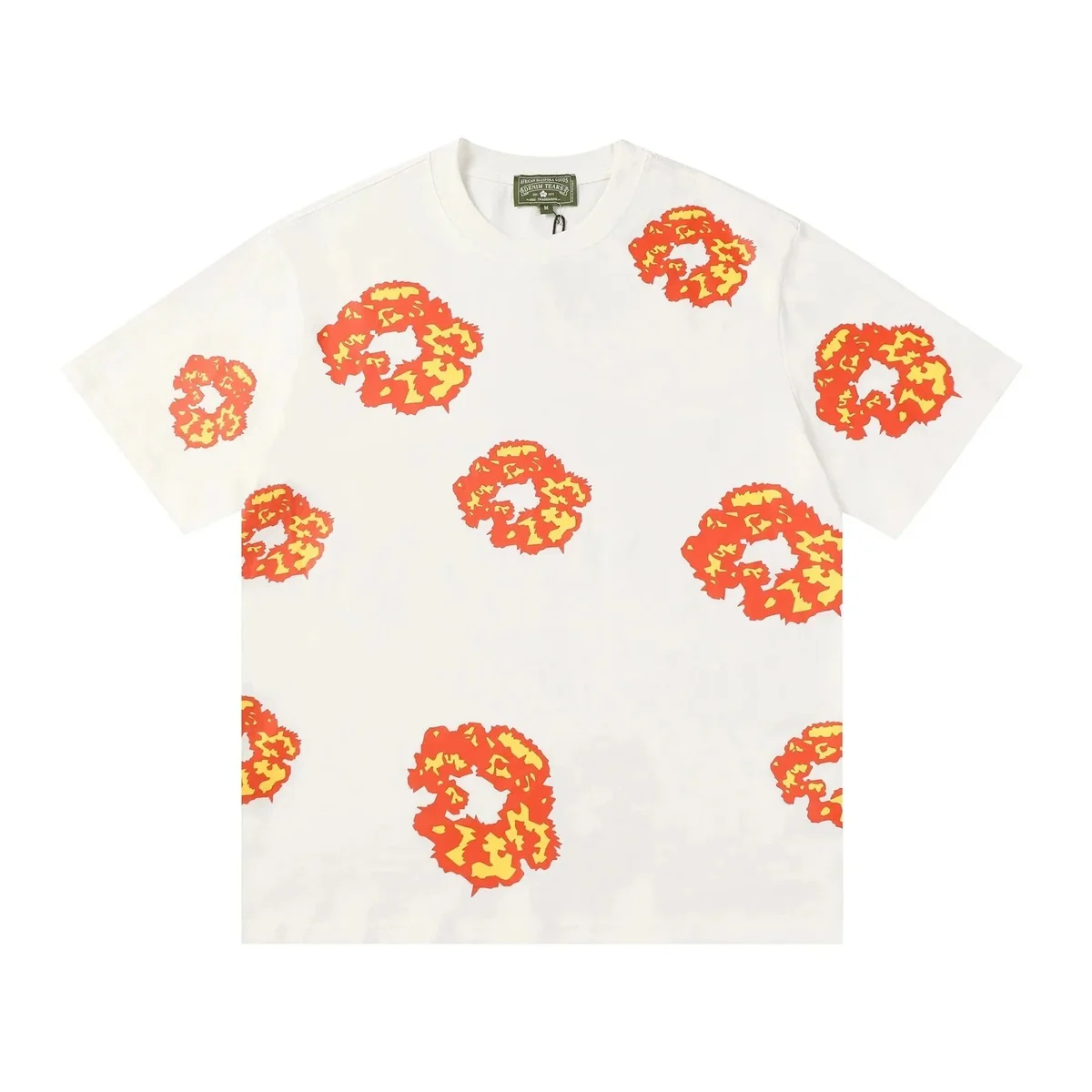 A Bathing Ape A Bathing Ape BAPE STA Flame Print T-Shirt White White - 1