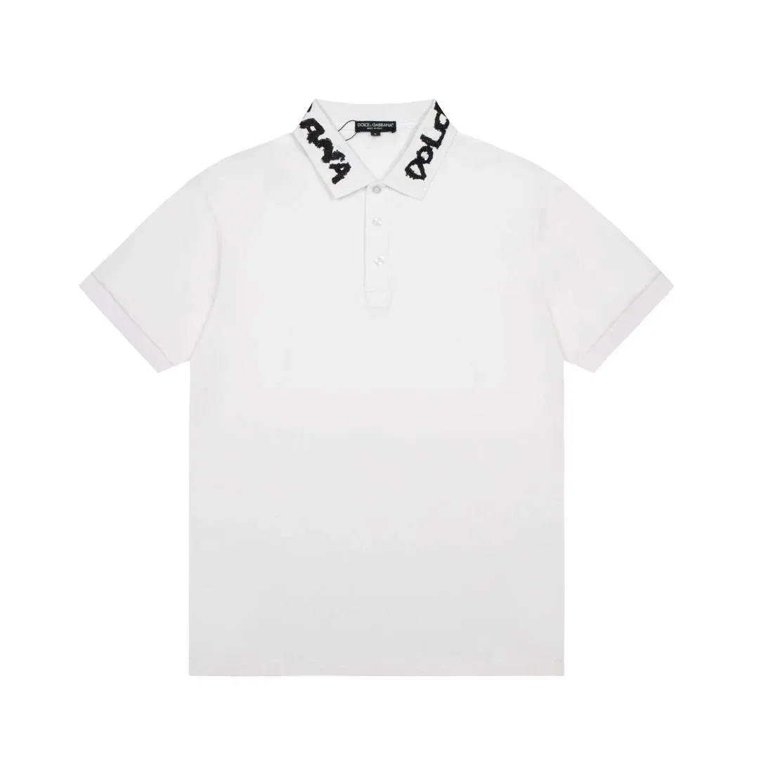 Dolce & Gabbana Dolce & Gabbana White Polo Shirt with Embroidered Collar White - 1