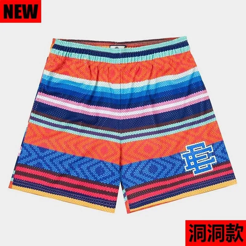 Essentials Striped Mesh Shorts Multicolor Casual Multicolor - 1