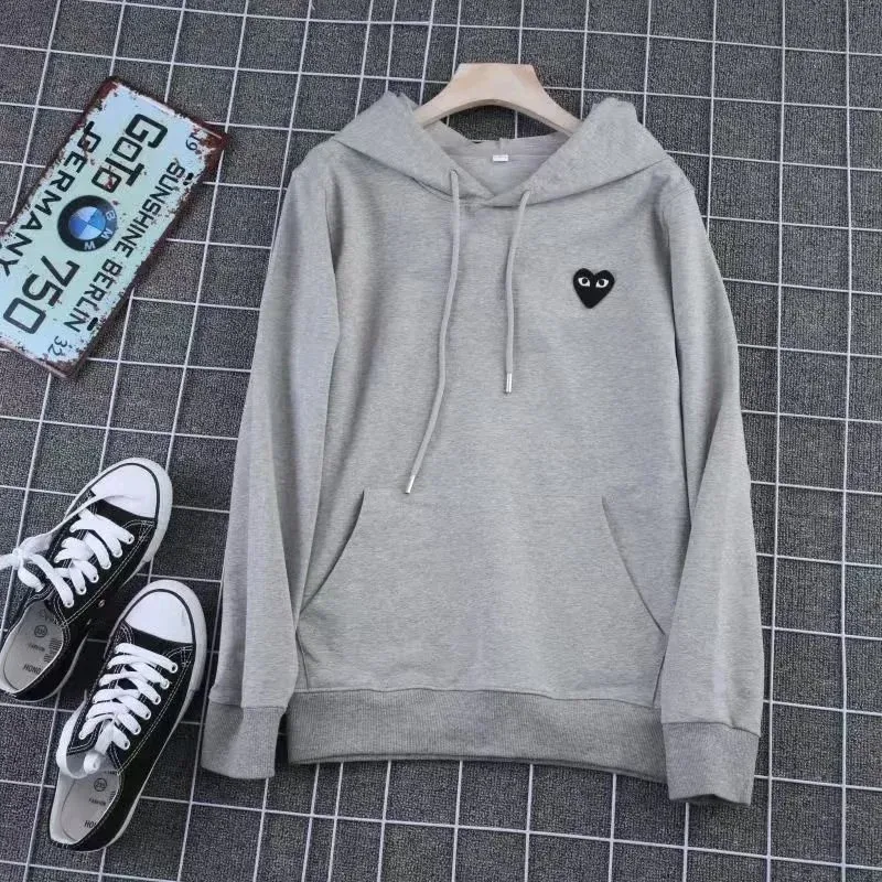 Comme des Garçons Comme des Garçons Play Grey Heart Hoodie Grey - 1