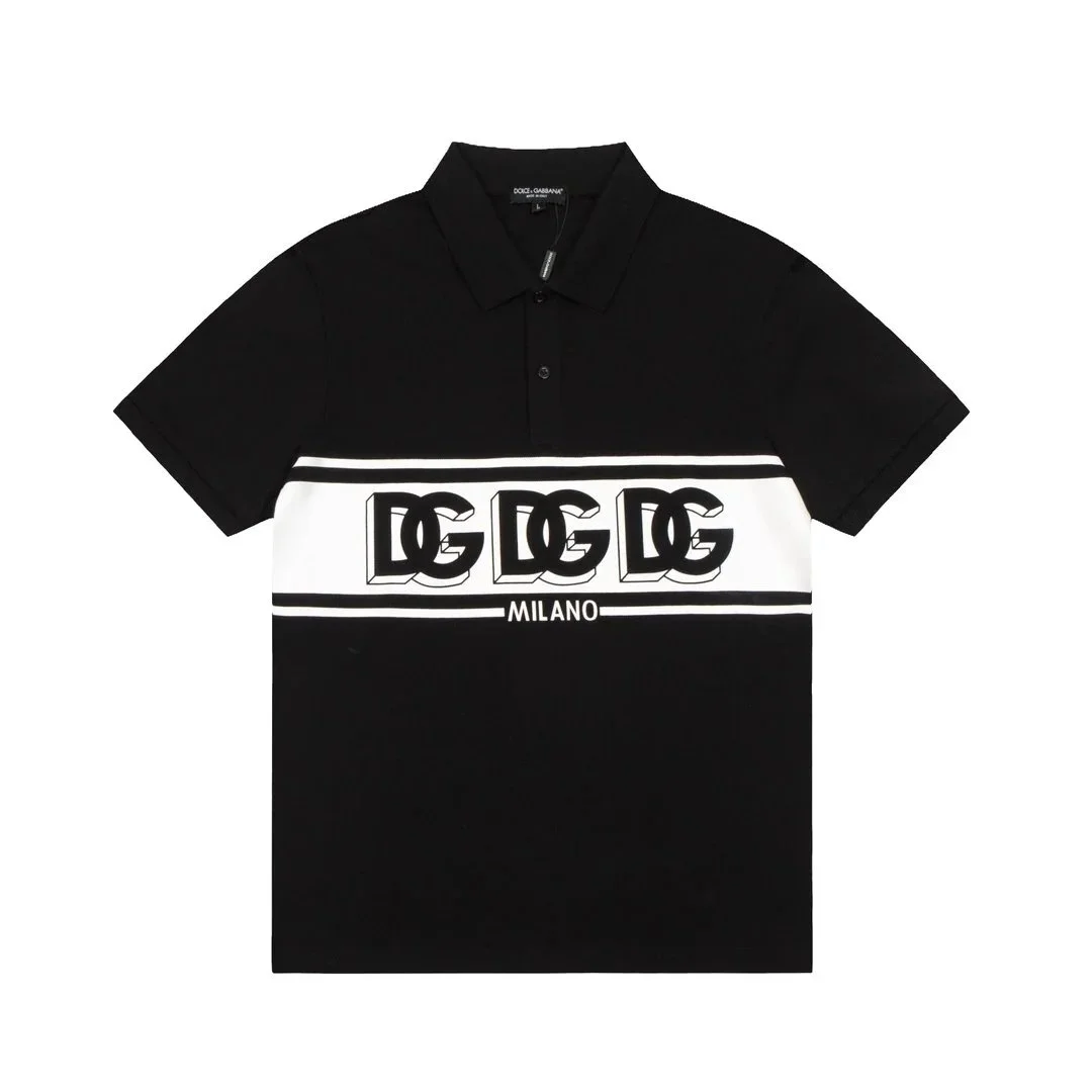 Dolce & Gabbana Dolce & Gabbana Black DG Logo Polo Shirt Black - 1