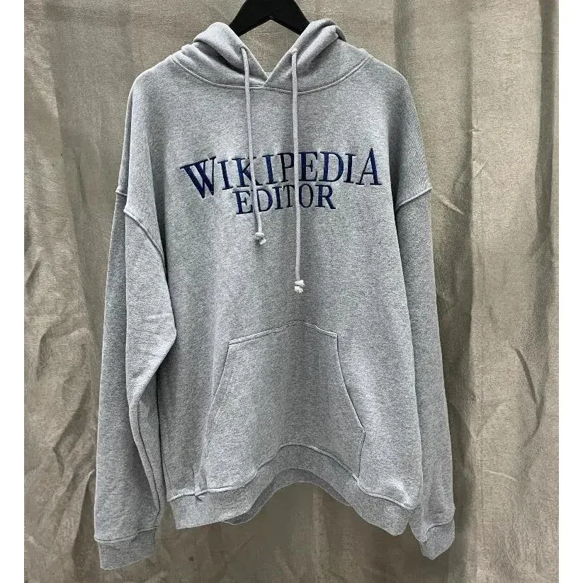 Other Wikipedia Editor Grey Hoodie Sweatshirt Grey - 1