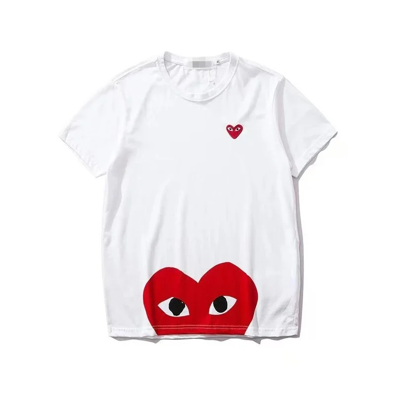Comme des Garçons Comme des Garçons White Heart Print T-Shirt White - 1