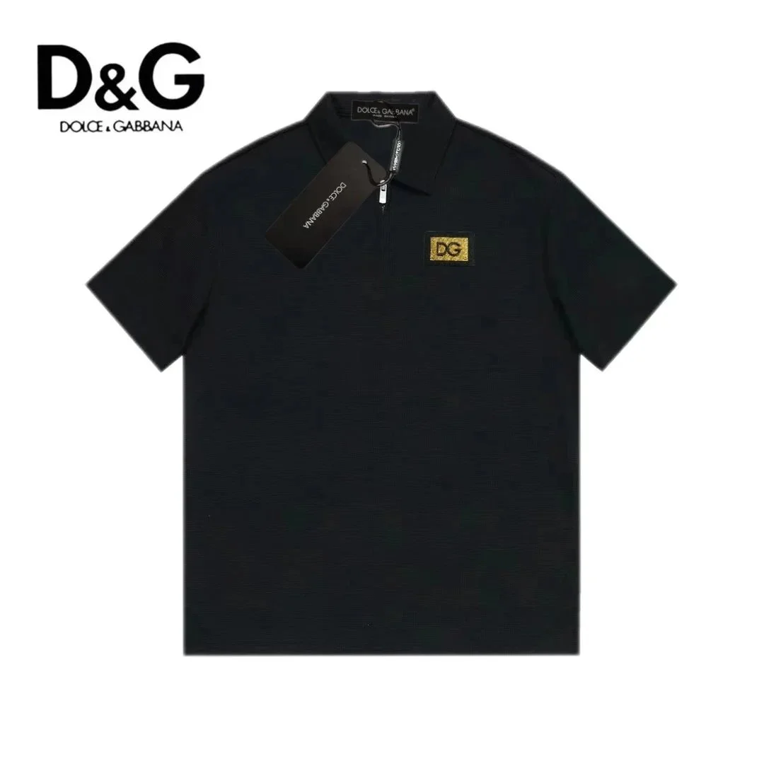 Dolce & Gabbana Dolce & Gabbana Black DG Logo Polo Shirt Black - 1