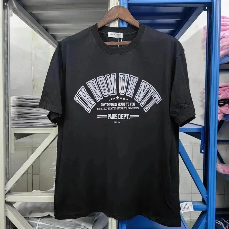 Other Unisex Black 'THNOM UHNIT' Graphic T-Shirt Black - 1