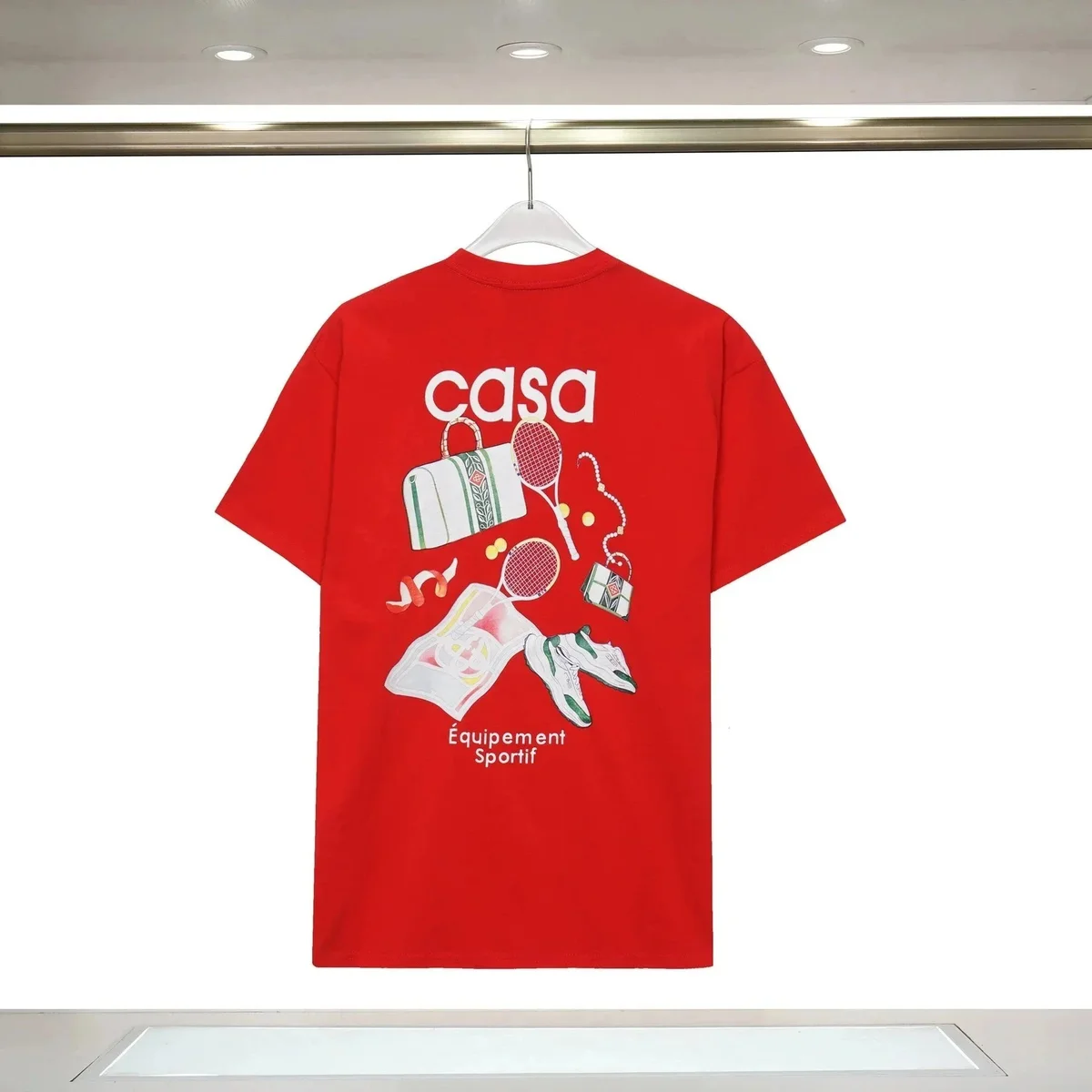 Casablanca Casa Red Graphic T-Shirt Red - 1