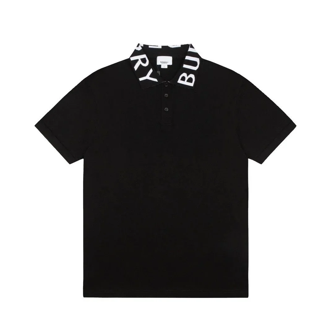 Burberry Burberry Black Logo Collar Polo Shirt Black - 1