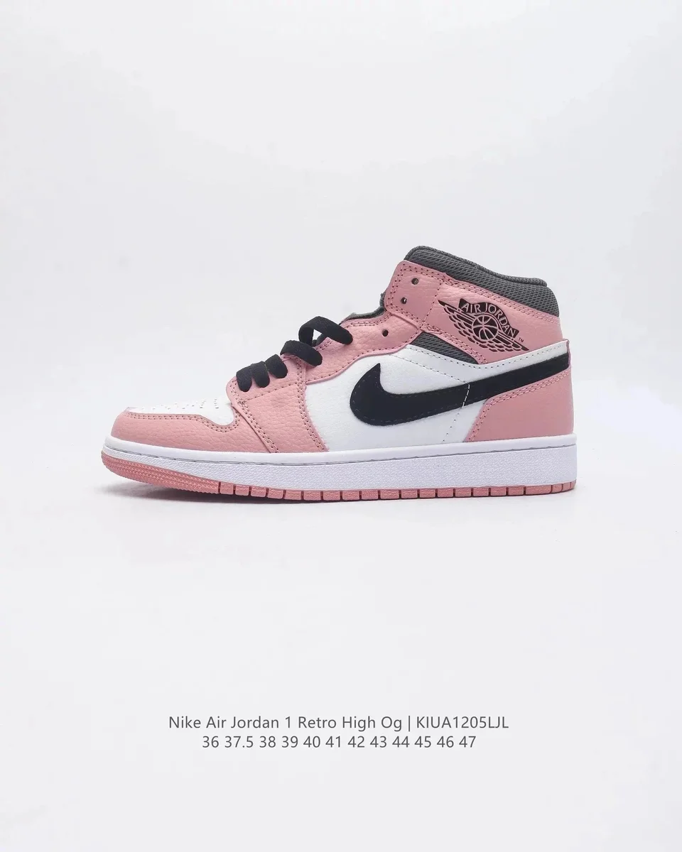 Jordan Nike Air Jordan 1 Retro High Og Pink White Black Sneakers Pink - 1