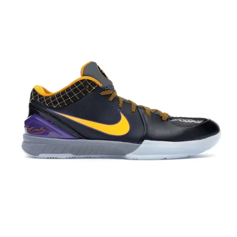 Nike Nike Air Zoom Kobe 4 Lakers Black Yellow Basketball Shoes Black - 1