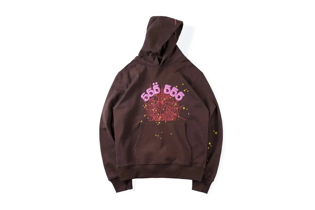 A Bathing Ape A Bathing Ape BAPE STA Brown Hoodie with Spider Web Print Brown - 1