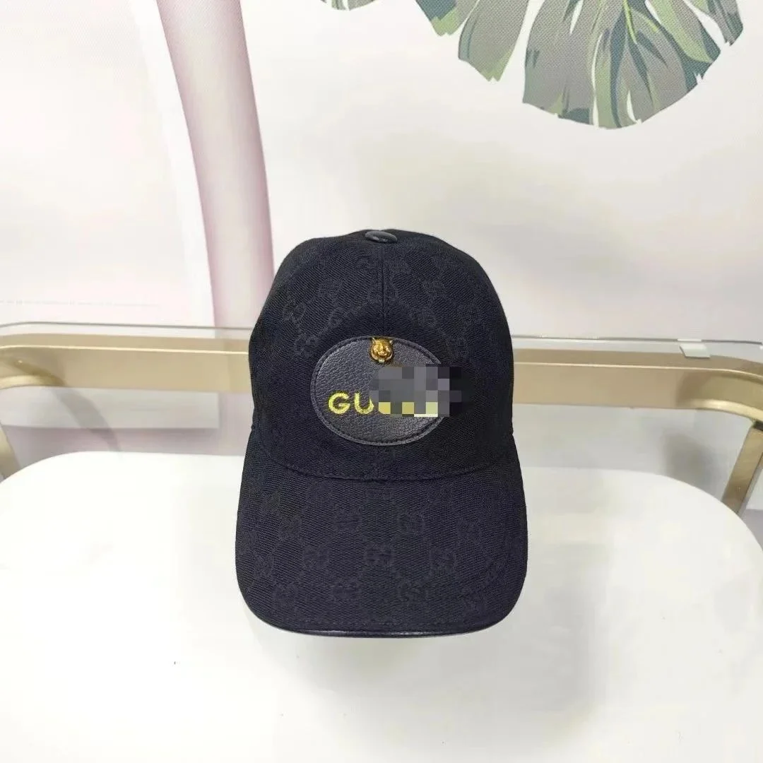 Gucci Gucci GG Monogram Cap Black Headwear Black - 1