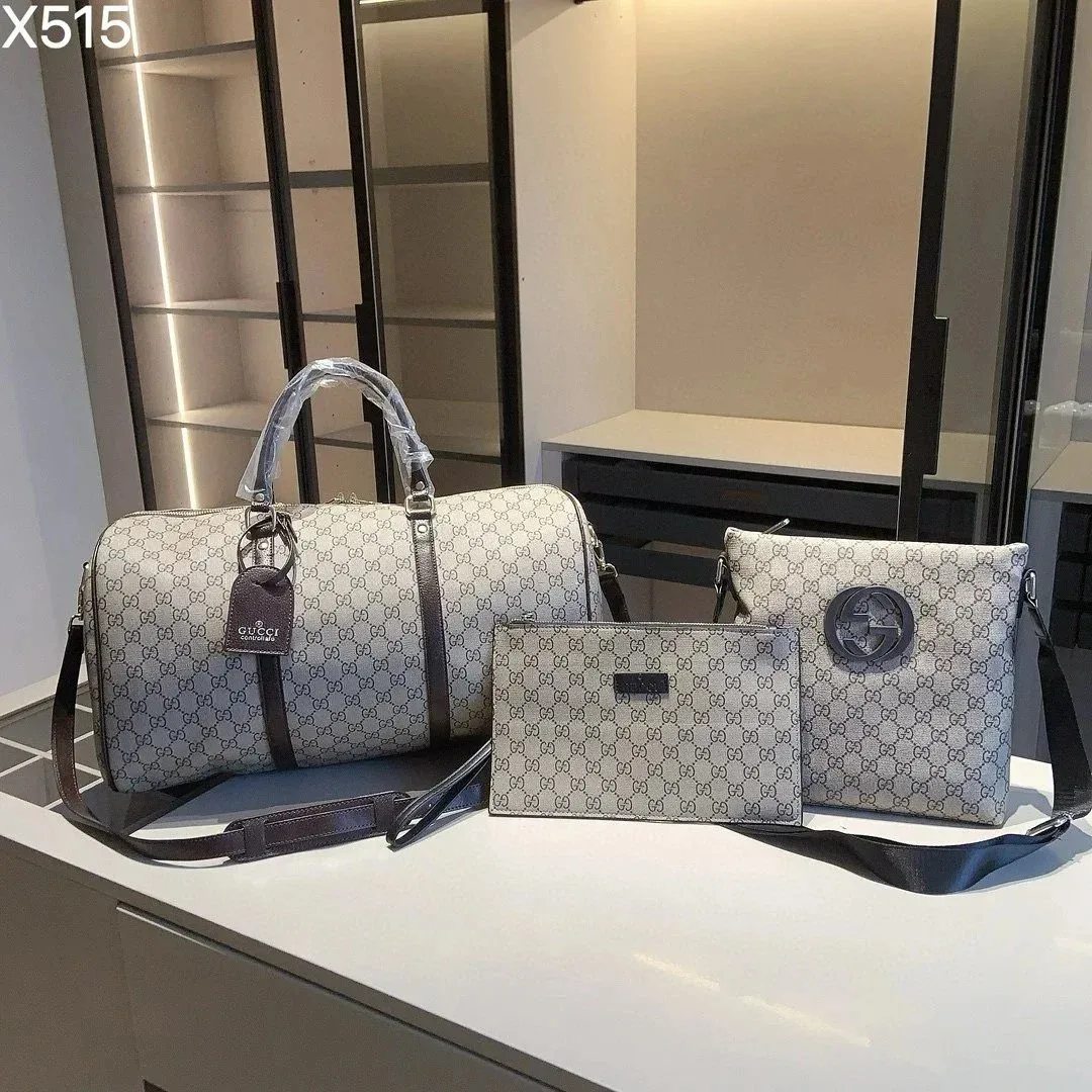Gucci Gucci GG Marmont Beige Travel Set with Duffle, Pouch & Clutch Beige - 1