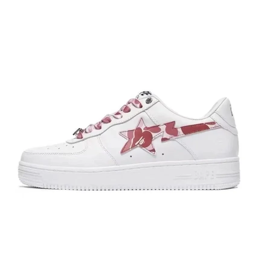 A Bathing Ape A Bathing Ape BAPE STA White/Pink Camo Sneakers White - 1