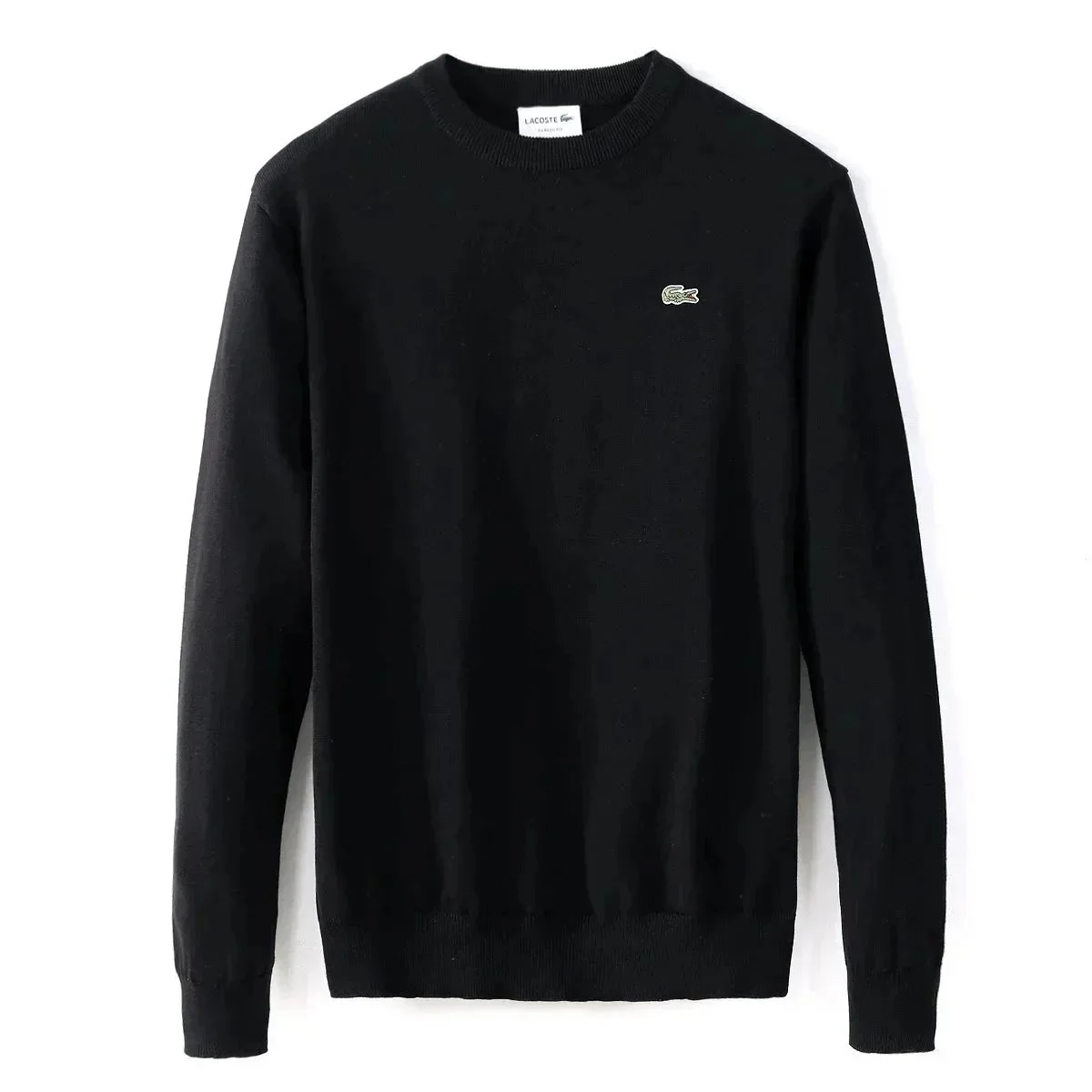 Lacoste Lacoste Black Crocodile Logo Sweater Black - 1