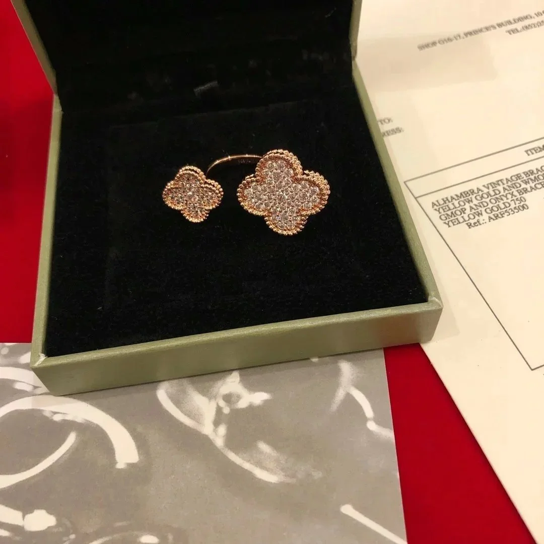Van Cleef & Arpels Van Cleef & Arpels Alhambra Rose Gold Clover Earrings Gold - 1
