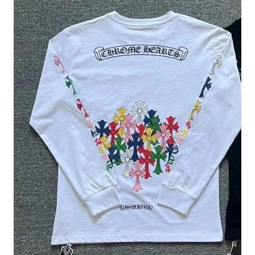Chrome Hearts Chrome Hearts Floral Cross Long Sleeve T-Shirt White White - 1