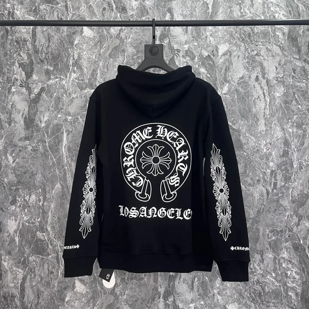 Chrome Hearts Chrome Hearts One Heart Los Angeles Black Hoodie Black - 1