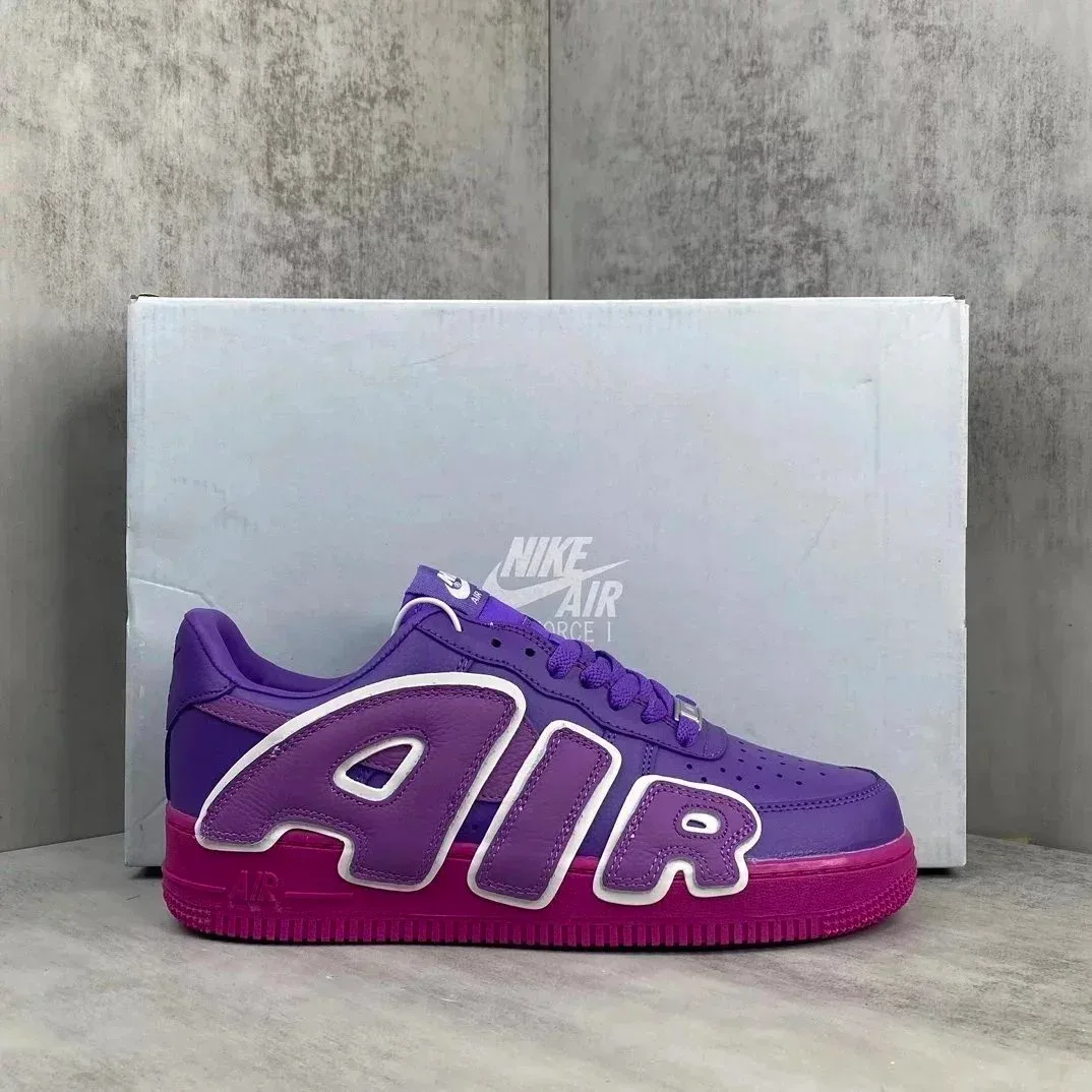 Nike Nike Air Force 1 Purple 'AIR' Embellished Sneakers Purple - 1