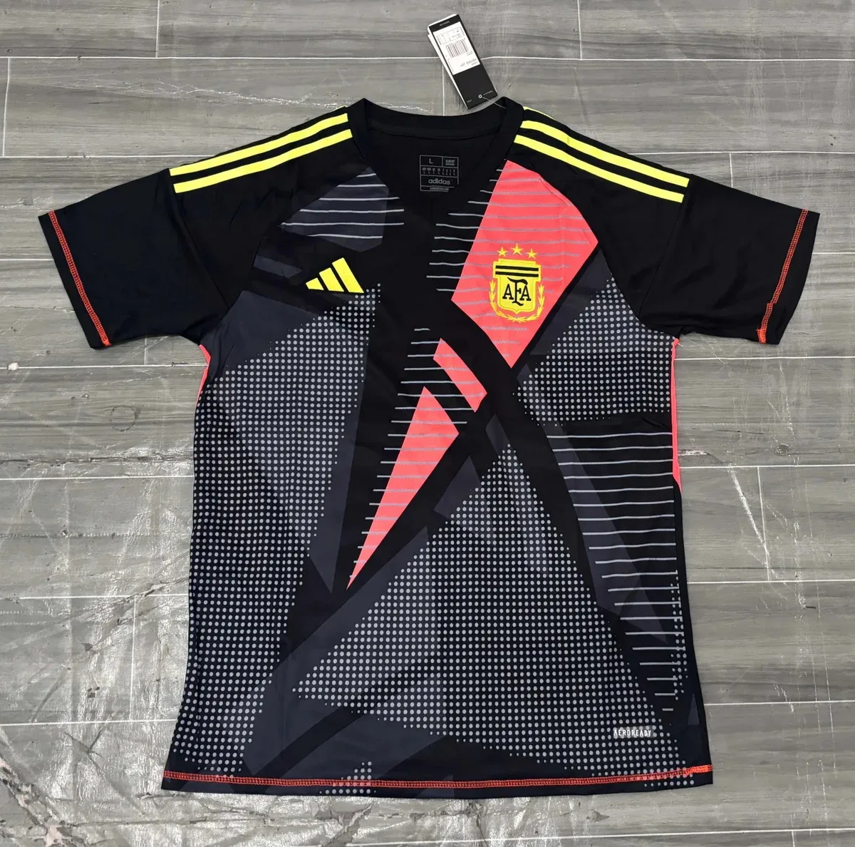 Adidas Adidas Argentina Away Jersey Black/Red/Silver Black - 1
