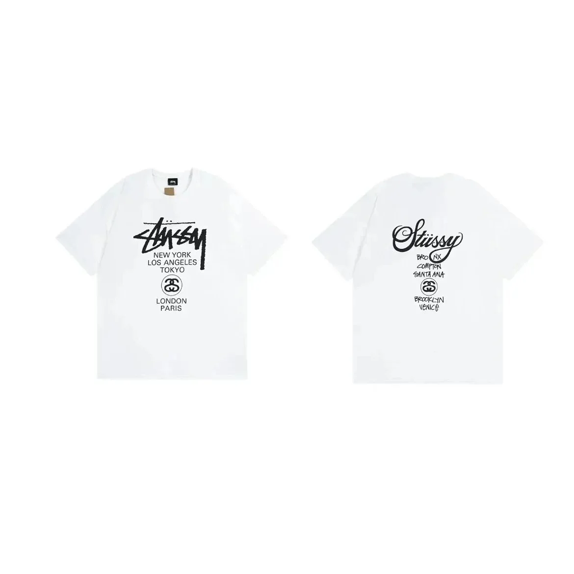 Stussy Stussy White Basic Logo T-Shirt White - 1