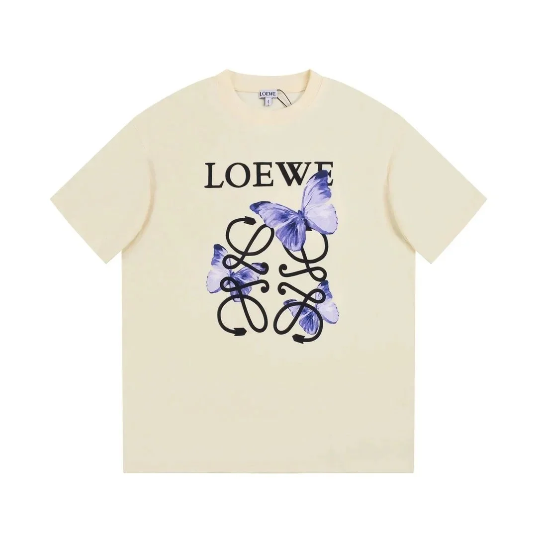 Loewe Loewe Butterfly Print T-Shirt Cream Cream - 1