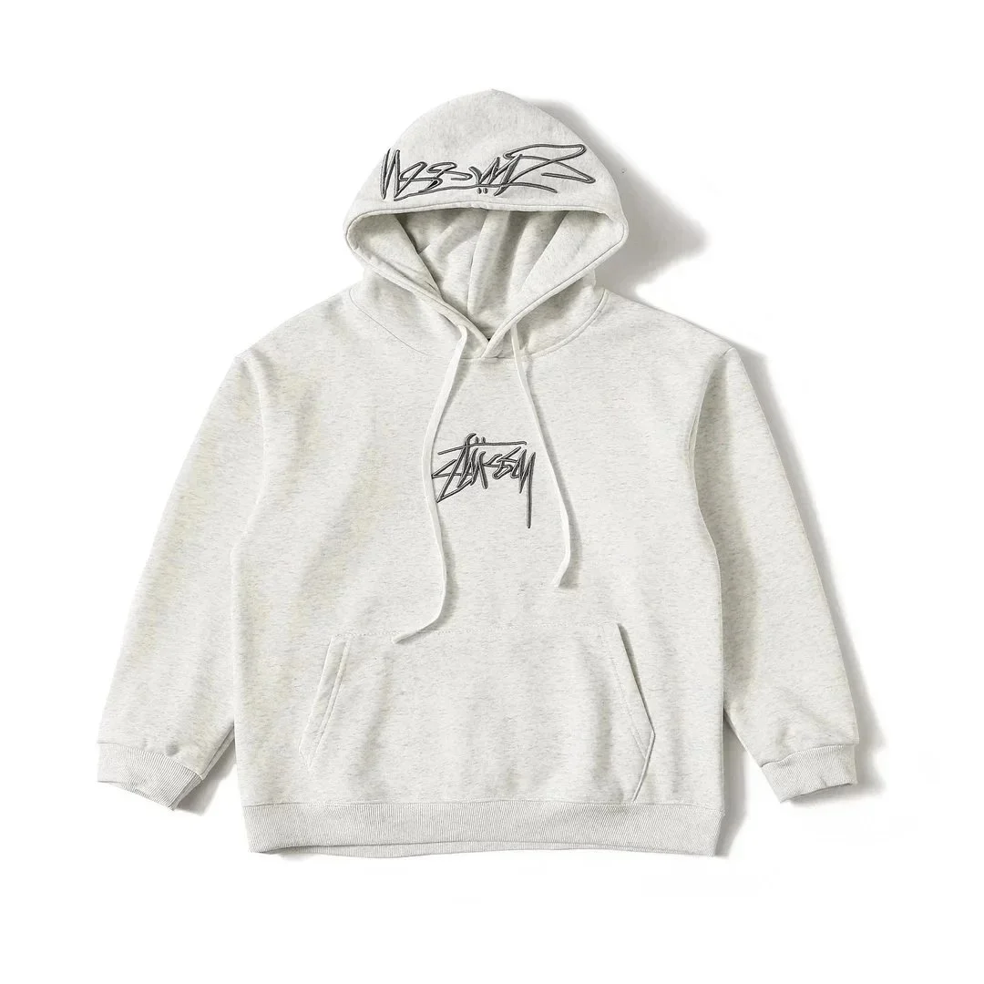Stussy Stussy Basic Logo Hoodie in Light Grey Grey - 1