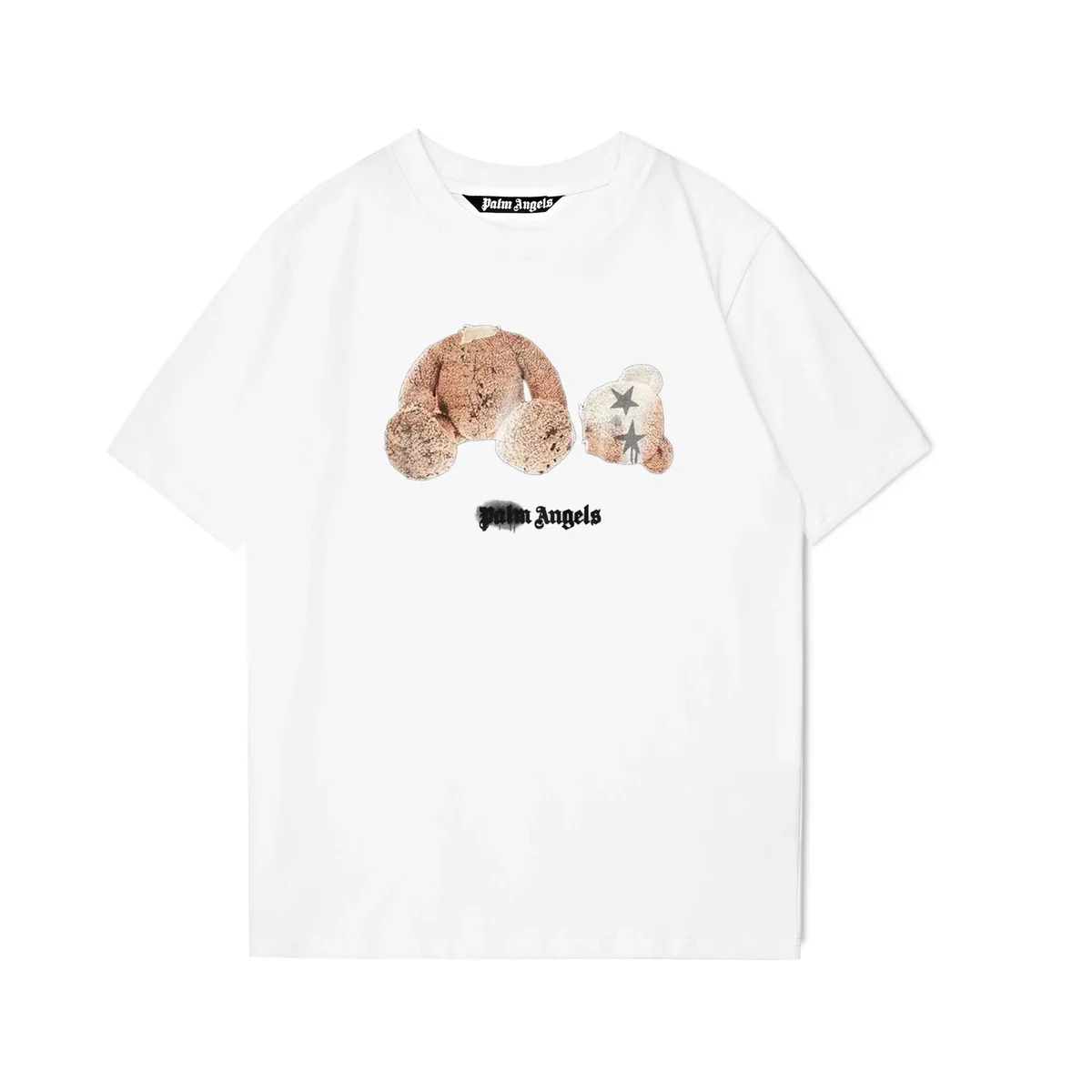 Palm Angels Palm Angels White Bear Print T-Shirt White - 1