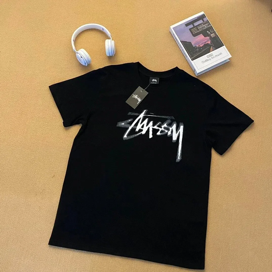 Stussy Stussy Black Logo T-Shirt Black - 1