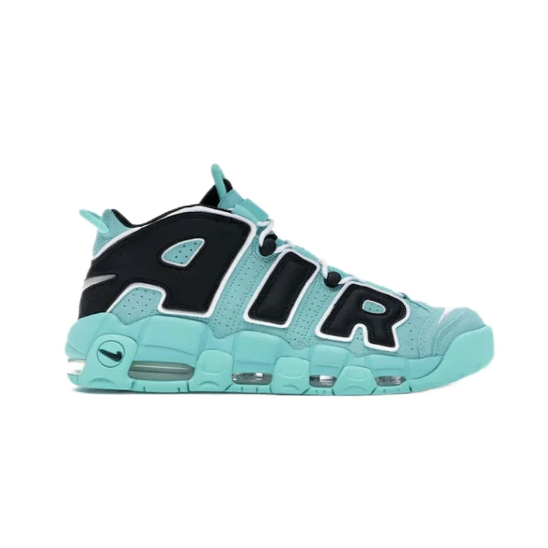 Nike Nike Air More Uptempo Triple Black Aqua Slate Sneakers Blue - 1
