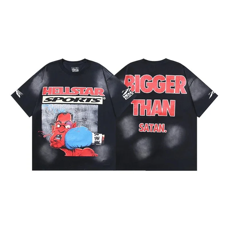 Hellstar Hellstar Bigger Than Satan T-Shirt Black Black - 1