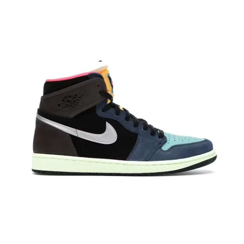 Jordan Nike Air Jordan 1 High 'Black/Blue' Sneakers Blue - 1