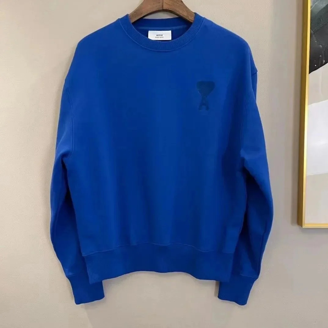 Ami Paris Ami Paris Ami de Coeur Blue Crewneck Sweatshirt Blue - 1